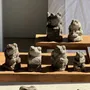 Sculptures, statuettes et miniatures - Petite grenouille sculpture de pierre calcaire balinaise - OFFICE OBJETS
