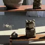 Sculptures, statuettes et miniatures - Petite grenouille sculpture de pierre calcaire balinaise - OFFICE OBJETS