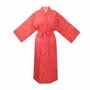 Sleepwear - Long Cotton Kimono - Large Leaf Magenta - LIME TREE DESIGN