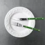Ménagères - Set de 4 couverts de table - Bistrot Uni, Vert - SABRE PARIS