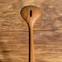 Kitchen utensils - Salad cutlery or large teak spoon in oval openwork shape L30 D9 - OFFICE OBJETS