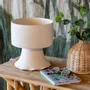 Lampes à poser - ONDA - Lampe à poser en terre cuite blanche - HYDILE
