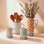 Everyday plates - Hand-stamped RETROFLORIA collection - TRANQUILLO