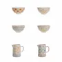 Everyday plates - Hand-stamped RETROFLORIA collection - TRANQUILLO