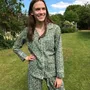 Sleepwear - Cotton Pyjamas - Falling Leaf Green - LIME TREE DESIGN