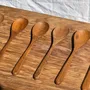 Cutlery set - Salad cutlery or large teak spoon in elongated oval shape - OFFICE OBJETS