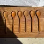 Cutlery set - Salad cutlery or large teak spoon in elongated oval shape - OFFICE OBJETS