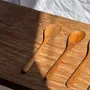 Cutlery set - Salad cutlery or large teak spoon in elongated oval shape - OFFICE OBJETS