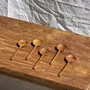 Couverts de service - Petite cuiller, ustensile de cuisine ronde en teck L16 D2 - OFFICE OBJETS