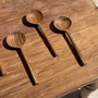 Couverts de service - Petite cuiller, ustensile de cuisine ronde en teck L16 D2 - OFFICE OBJETS