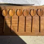 Couverts de service - Couvert à salade ou cuiller spatule bout plat fendue en teck L30 D9x8 - OFFICE OBJETS