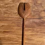 Couverts de service - Couvert à salade ou cuiller spatule bout plat fendue en teck L30 D9x8 - OFFICE OBJETS