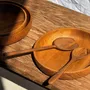 Couverts de service - Couvert à salade ou cuiller spatule bout plat fendue en teck L30 D9x8 - OFFICE OBJETS