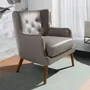 Fauteuils - Fauteuil Chester en cuir gris foncé - ANGEL CERDÁ