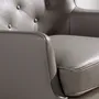 Fauteuils - Fauteuil Chester en cuir gris foncé - ANGEL CERDÁ