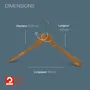 Mobilier et rangements pour bureau - MAWA cintre en bois vestiaire épaules larges hêtre naturel 45cm par 25 - MAWA