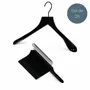 Mobilier et rangements pour bureau - MAWA cintre en bois vestiaire épaules larges all black 45cm par 25 - MAWA