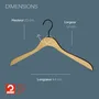 Mobilier et rangements pour bureau - MAWA cintre en bois bi-colour hêtre naturel 44cm par 50 - MAWA