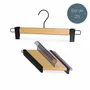 Mobilier et rangements pour bureau - MAWA cintre bi-colour pour pantalons hêtre naturel avec contour noir 35cm par 25 - MAWA