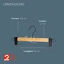 Mobilier et rangements pour bureau - MAWA cintre bi-colour pour pantalons hêtre naturel avec contour noir 35cm par 25 - MAWA