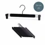 Mobilier et rangements pour bureau - MAWA cintre en bois pour pantalons hêtre laqué noir 35cm par 25 - MAWA