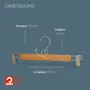 Mobilier et rangements pour bureau - MAWA cintre en bois pour pantalons hêtre naturel 35cm par 25 - MAWA