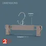 Mobilier et rangements pour bureau - MAWA green hanger pour pantalons gris pierre 30cm par 25 - MAWA