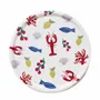 Plateaux - 'Seaside Lunch' Round Serving Tray - 38 cm - BLU KAT