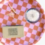 Plateaux - CHECKER Orange/Pink Round Serving Tray - 31 cm - BLU KAT