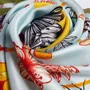 Foulards et écharpes - Foulard Pur soie, Carré de soie 67, Création et impression françaises - KOUNTHEA RETH