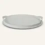 Leather goods - Leather and steel oval tray TABLA - LIMAC DESIGN