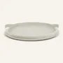 Leather goods - Leather and steel oval tray TABLA - LIMAC DESIGN