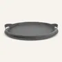Leather goods - Leather and steel oval tray TABLA - LIMAC DESIGN