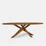 Lawn tables - Sisa recycled solid teak outdoor table - DESIGN TRIP