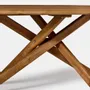 Lawn tables - Sisa recycled solid teak outdoor table - DESIGN TRIP