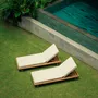 Deck chairs - Lilo deckchair in recycled teak and water-repellent fabric - DESIGN TRIP