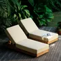 Deck chairs - Maléa deckchair in recycled solid teak - DESIGN TRIP