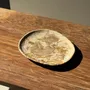 Assiettes de réception - Petit vide poche ou plat en bois pétrifié beige moucheté D20 -3309 - OFFICE OBJETS