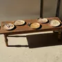 Assiettes de réception - Petit vide poche ou plat en bois pétrifié circulaire beige D22,5-20 - OFFICE OBJETS