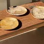 Assiettes de réception - Petit vide poche ou plat en bois pétrifié circulaire beige D22,5-20 - OFFICE OBJETS