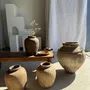 Vases - Très grand pot en terre cuite gris et rouge à anses H53 D40 - OFFICE OBJETS