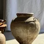 Vases - Très grand pot en terre cuite gris et rouge à anses H53 D40 - OFFICE OBJETS