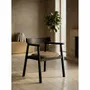 Chairs - Chaise CANVA noir & tissu marron - EMPREINTE DU TEMPS