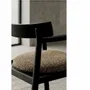 Chairs - Chaise CANVA noir & tissu marron - EMPREINTE DU TEMPS
