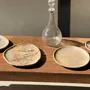 Formal plates - Small empty pouch or dish in plain beige oval petrified wood D24-19 -3 - OFFICE OBJETS
