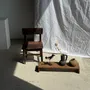 Benches - Small antique teak bench low Indonesian antique H10 L62 L14 - OFFICE OBJETS