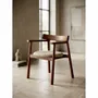 Chaises - Chaise CANVA teinte noyer & tissu crème - EMPREINTE DU TEMPS