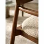 Chaises - Chaise CANVA teinte noyer & tissu crème - EMPREINTE DU TEMPS