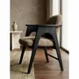 Chairs - Chaise BOWIE noir & tissu marron - EMPREINTE DU TEMPS