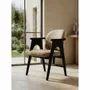 Chaises - Chaise BOWIE noir & tissu crème - EMPREINTE DU TEMPS